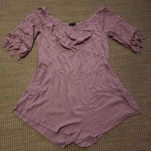 Ambiance Dusty Pink Off-Shoulder Romper